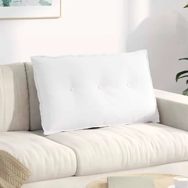 Coussin de Dos Blanc 80 x 19 x 50 cm tissu