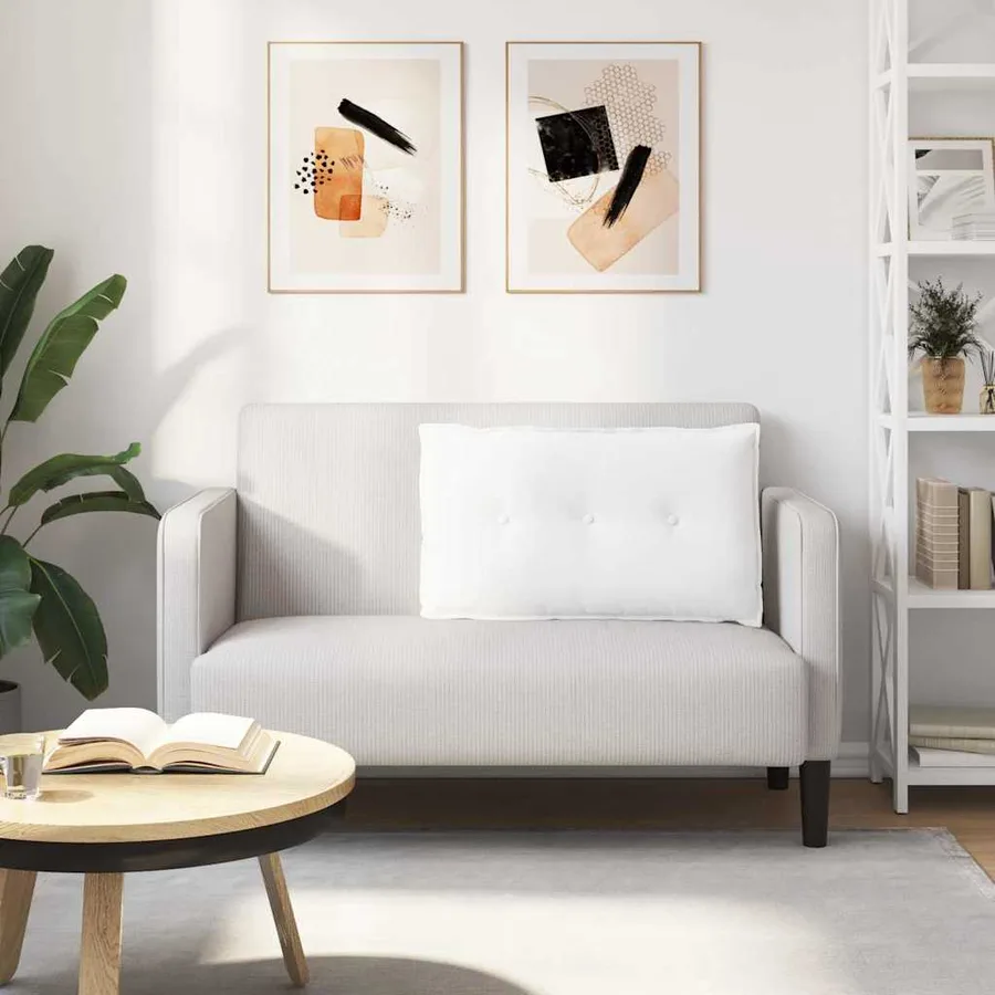 Coussin de Dos Blanc 80 x 19 x 50 cm tissu - 4