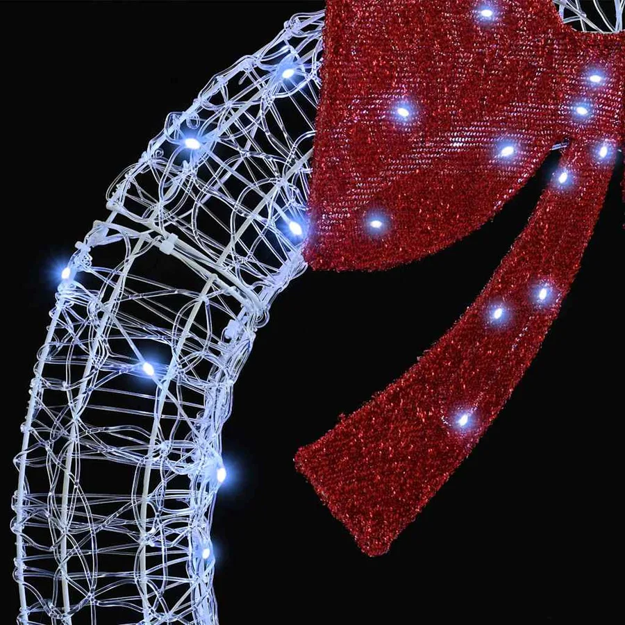 Couronne avec 60 LED Blanc froid 76 x 76 x 8,5 cm Acrylique - 6