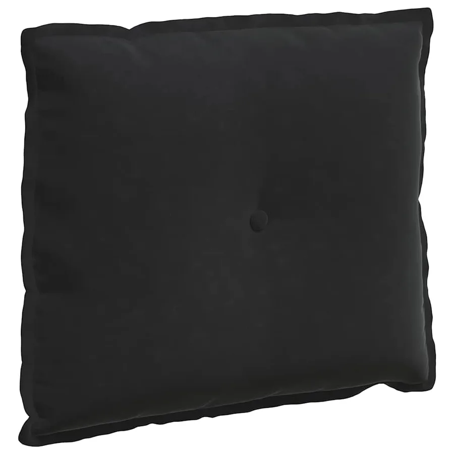 Coussin de Dos Noir 60 x 50 cm Tissu en velours côtelé - 2