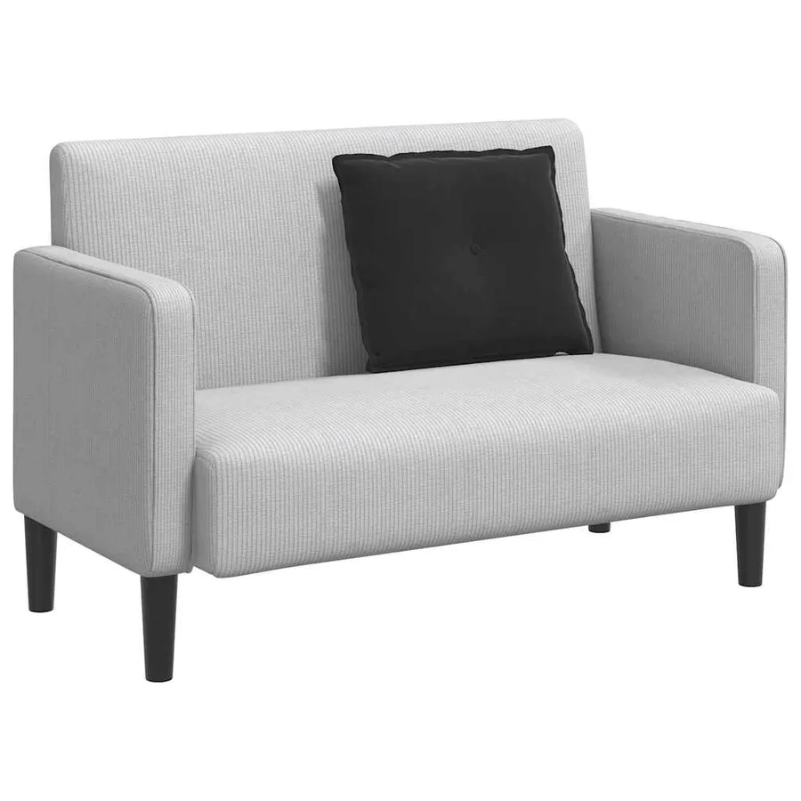 Coussin de Dos Noir 60 x 50 cm Tissu en velours côtelé - 3