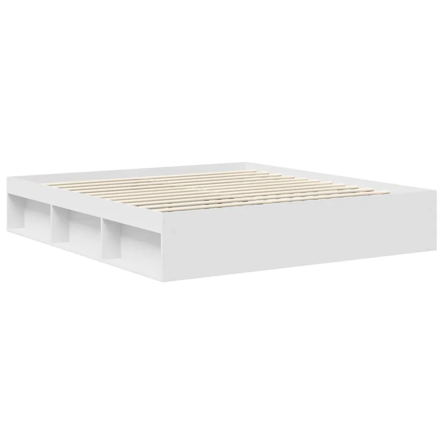 Cadre de lit Blanc 180 x 200 cm Bois de pin massif - 5