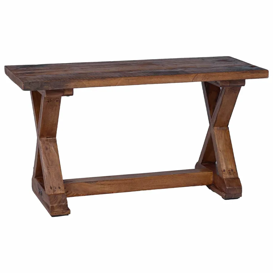 banc Naturel 85 x 35 x 46 cm Bois massif de récupération - 2
