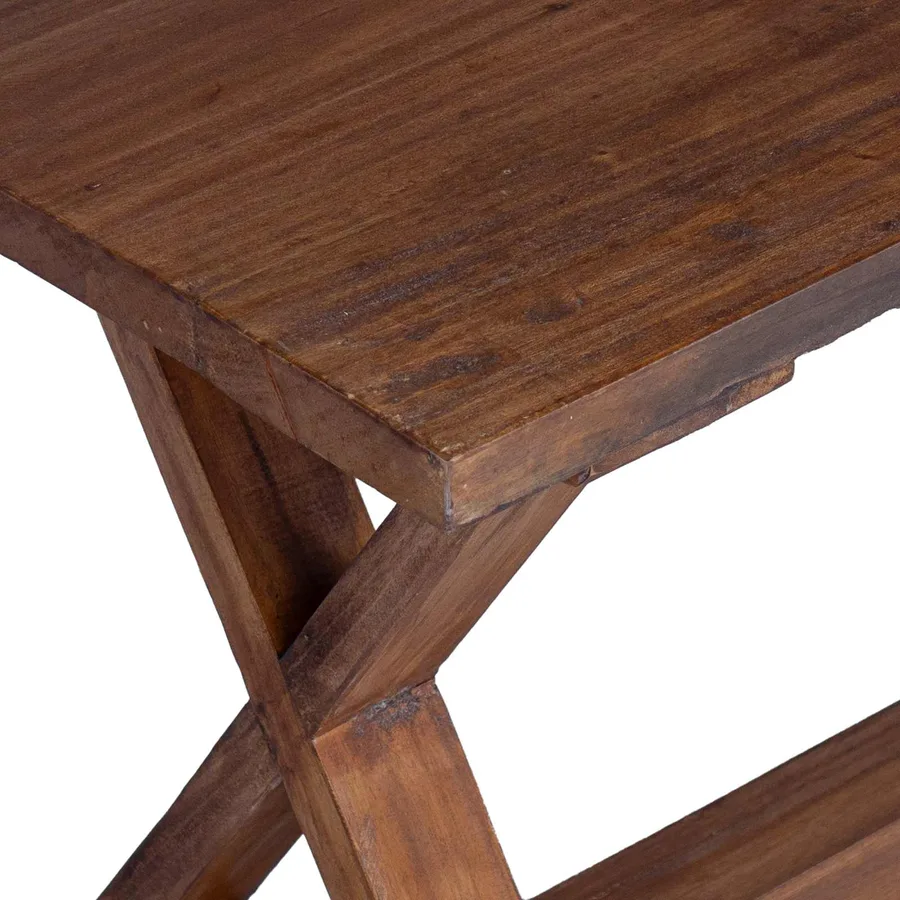 banc Naturel 85 x 35 x 46 cm Bois massif de récupération - 7
