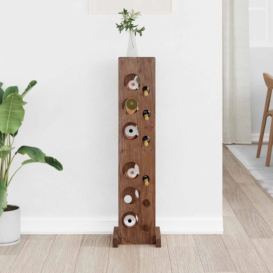 Étagère Marron 20 x 25 x 100 cm Bois de Mahogany Massif - 4