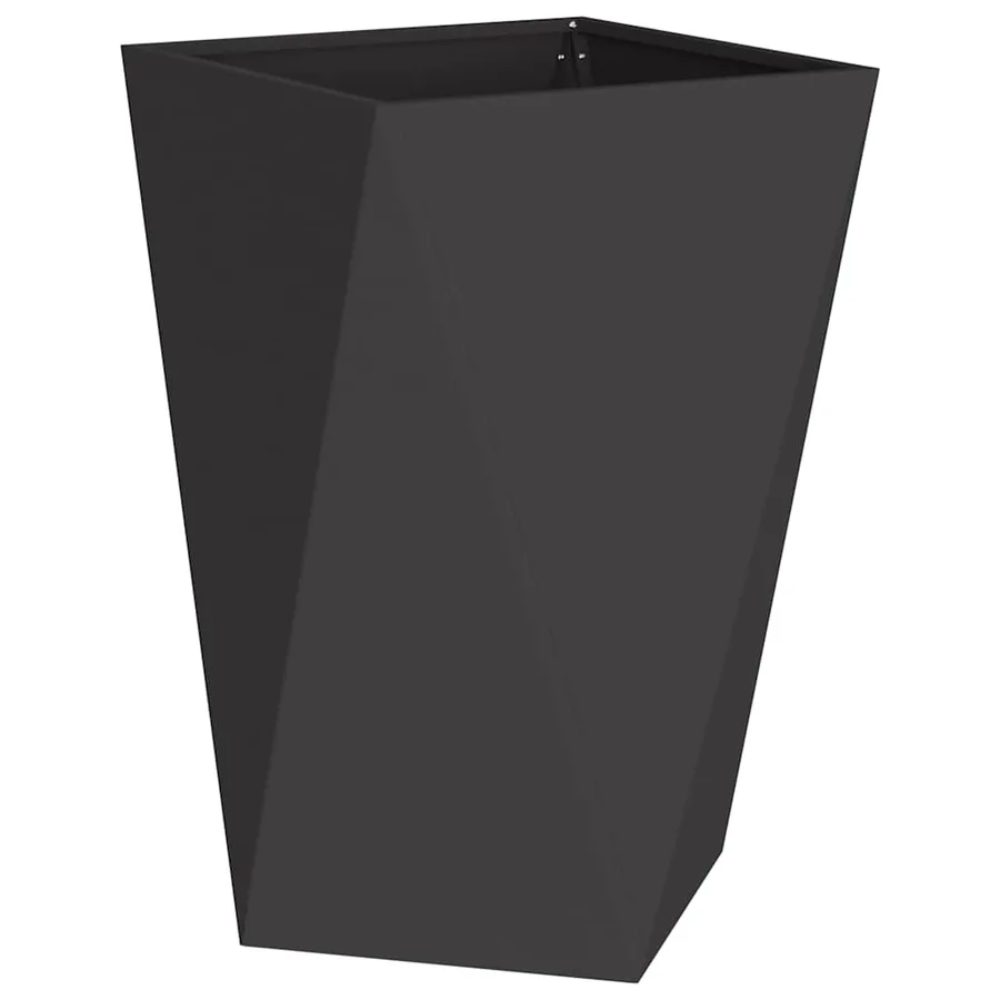 Jardinière 2 pc Noir 50 x 50 x 75 cm Acier - 5