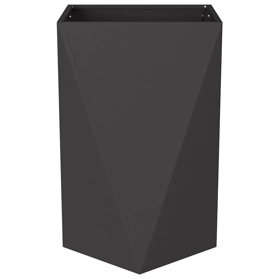 Jardinière 2 pc Noir 50 x 50 x 75 cm Acier - 6