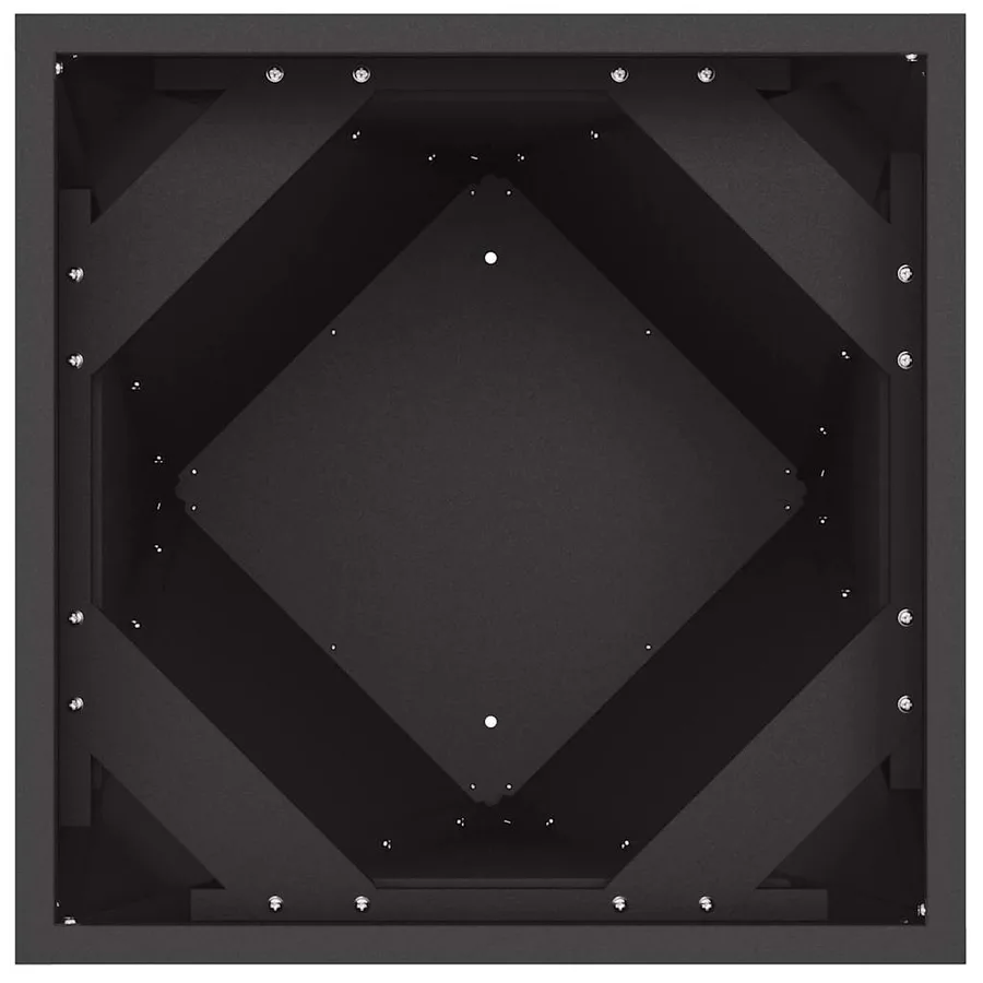 Jardinière 2 pc Noir 50 x 50 x 75 cm Acier - 7