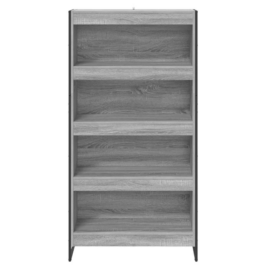 Bibliothèque 80 x 30 x 155 cm Bois d'ingénierie Gris Sonoma - 5