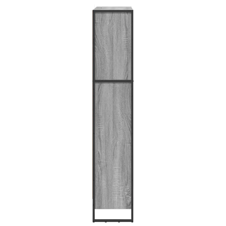 Bibliothèque 80 x 30 x 155 cm Bois d'ingénierie Gris Sonoma - 6