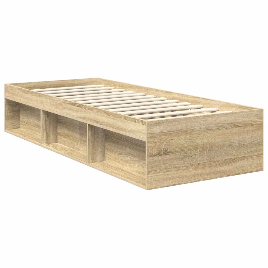 Cadre de lit Chêne Sonoma 75 x 190 cm Bois de pin massif - 5