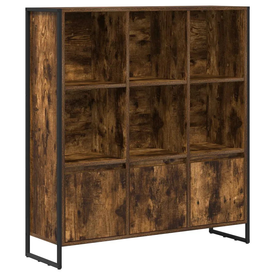 Bibliothèque 99,5 x 30 x 108 cm Bois d'ingénierie Chêne Fumé - 2