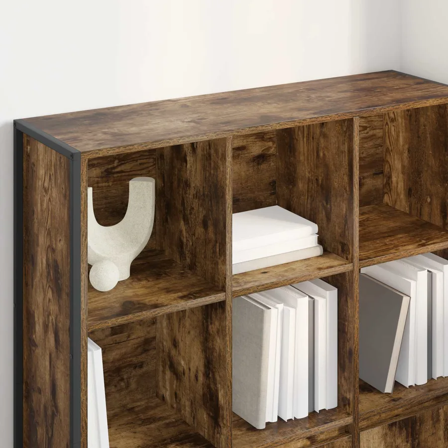 Bibliothèque 99,5 x 30 x 108 cm Bois d'ingénierie Chêne Fumé - 4