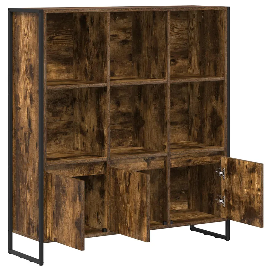 Bibliothèque 99,5 x 30 x 108 cm Bois d'ingénierie Chêne Fumé - 5