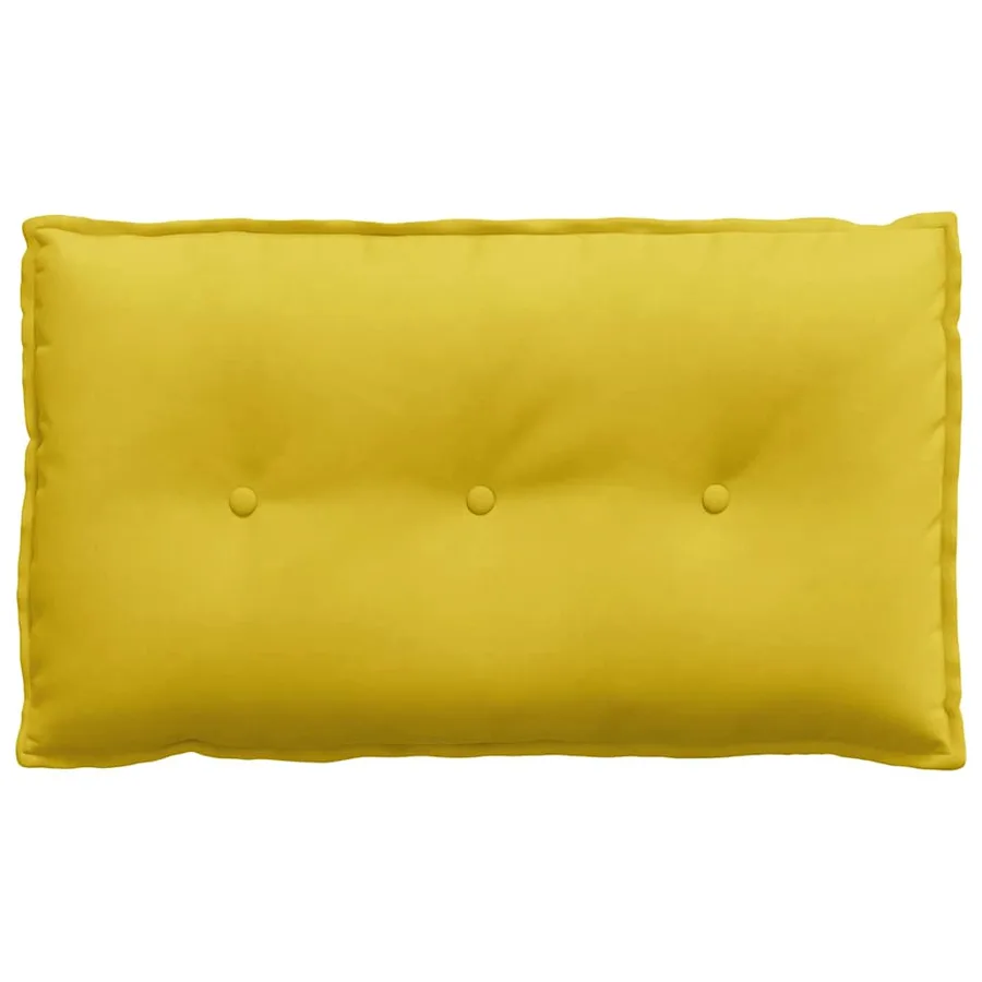 Coussin de Dos Jaune 80 x 50 cm Tissu en velours côtelé - 5