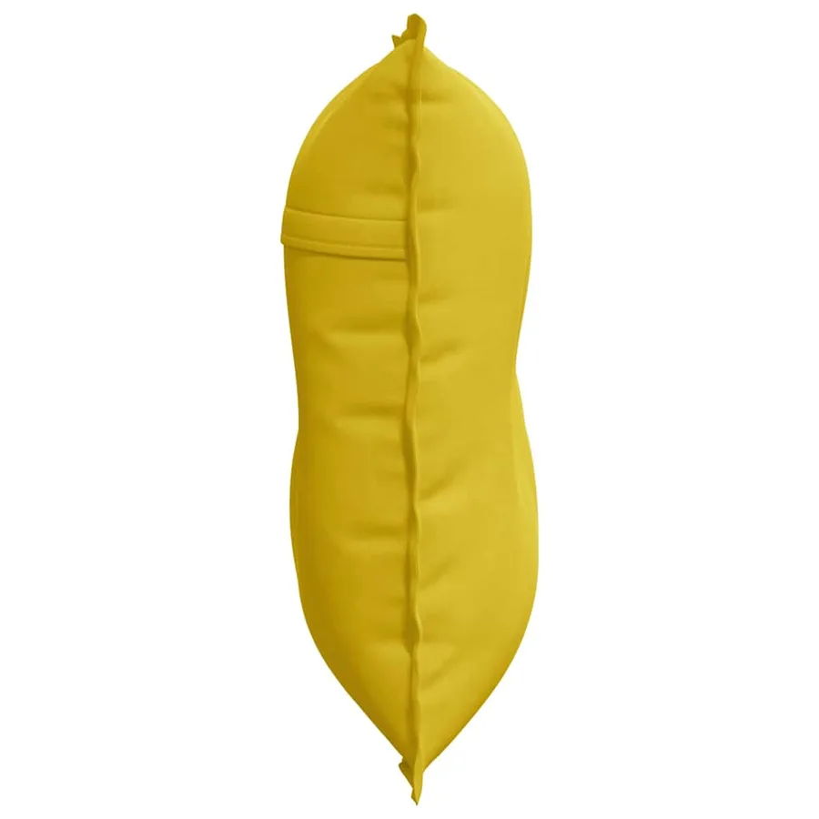 Coussin de Dos Jaune 80 x 50 cm Tissu en velours côtelé - 6