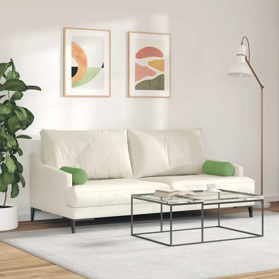 Coussins d'accent 2 pcs Vert clair Ø 15 x 40 cm - 4