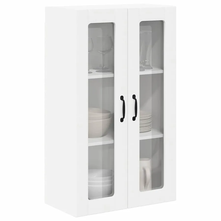 Cabinet en verre mural LUCCA Blanc 60 x 31 x 100 cm - 3