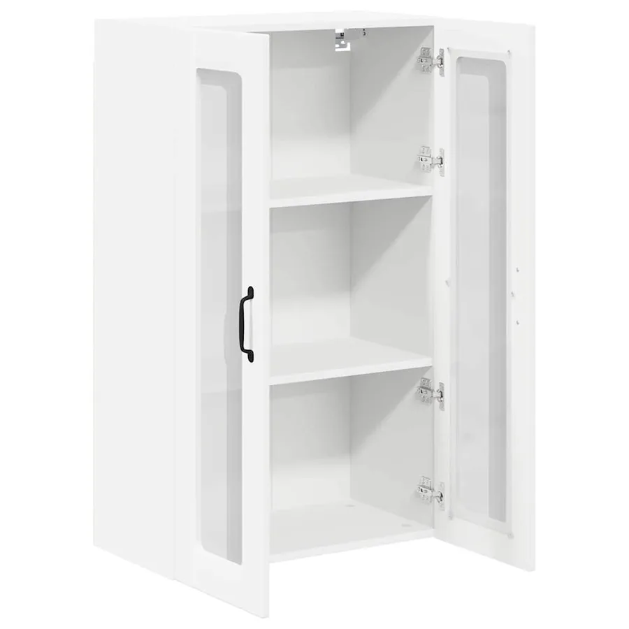Cabinet en verre mural LUCCA Blanc 60 x 31 x 100 cm - 5