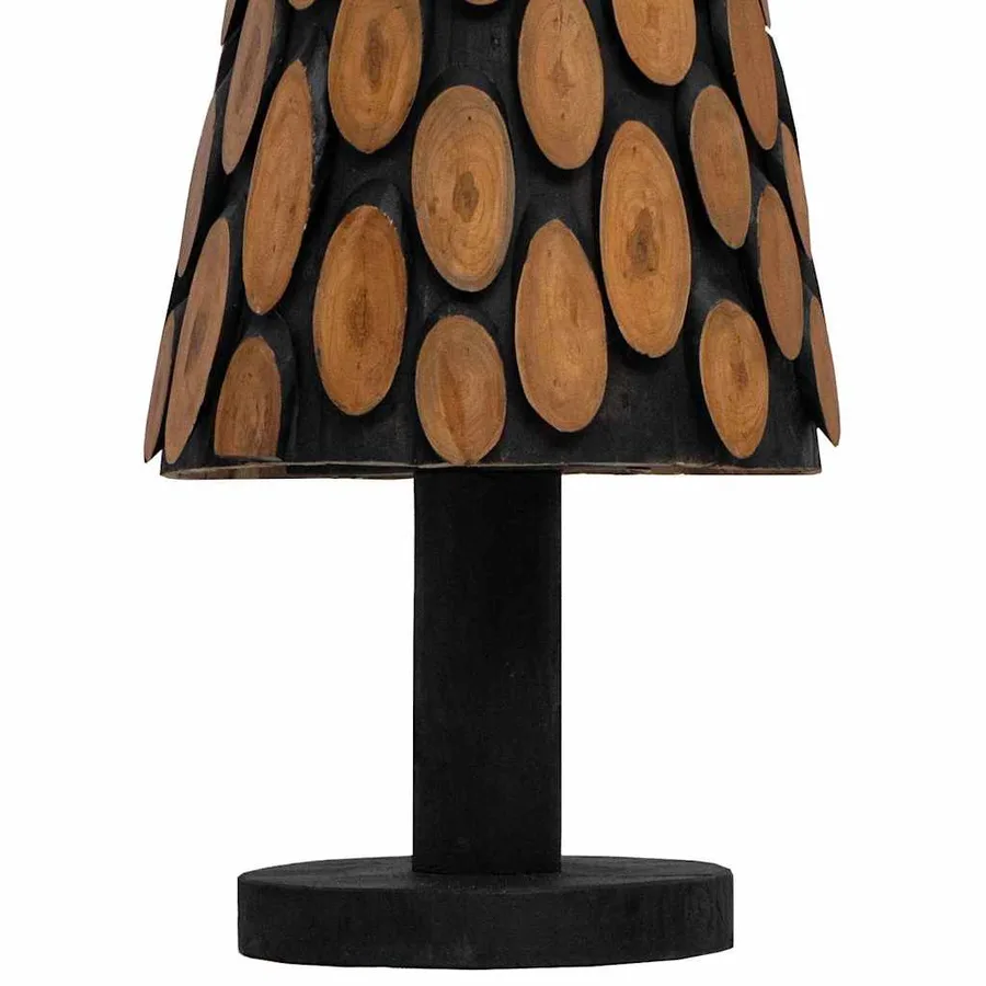Sapin de Noël avec support Marron 149 cm Bois de teck solide - 9