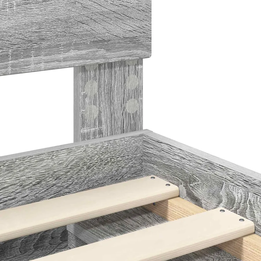 Cadre de lit Gris Sonoma 100 x 200 cm Bois de pin massif - 10