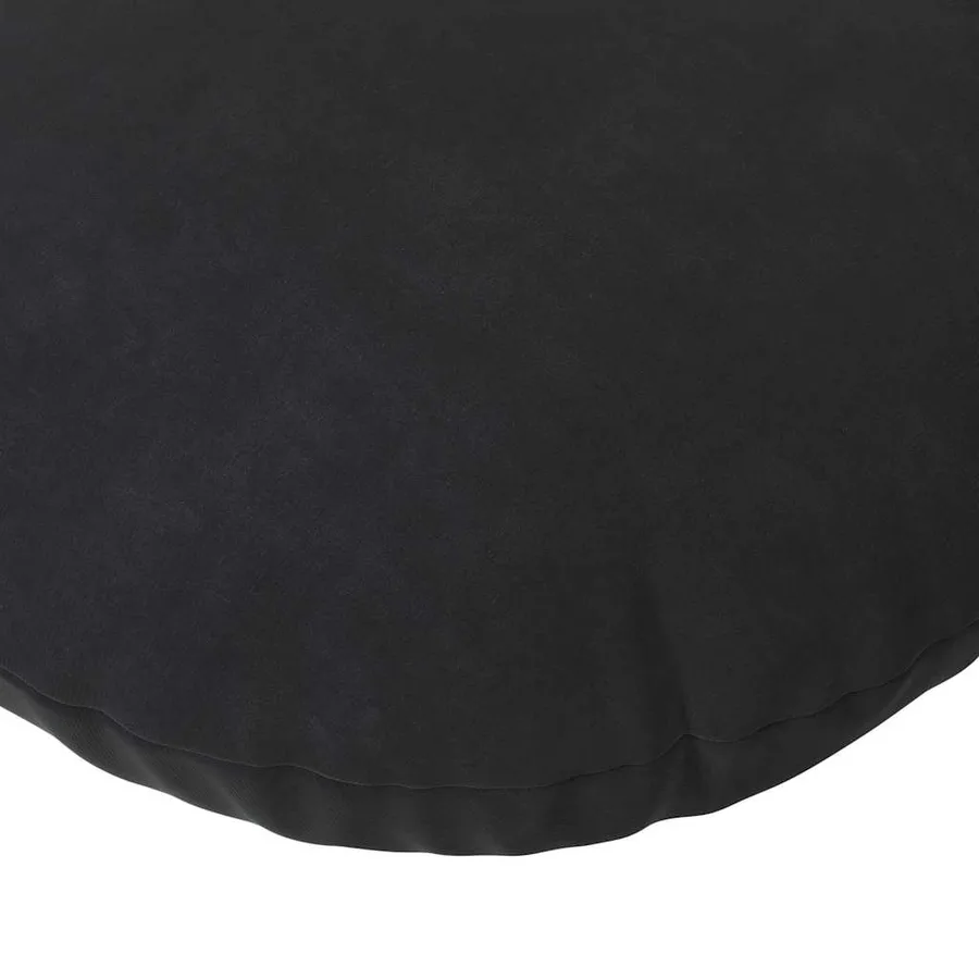 Coussins de siège 2 pcs Noir Ø60 x 21 cm Velours - 7