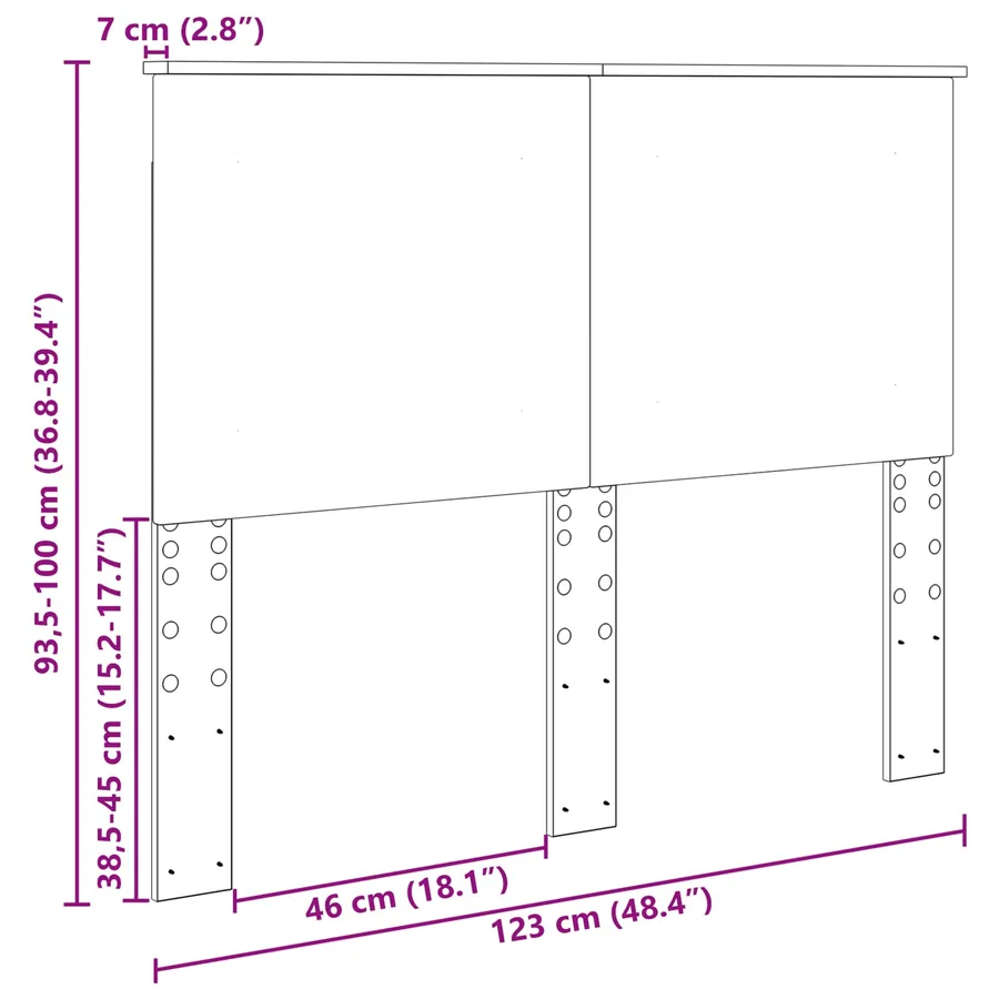 Tête de lit Chêne Sonoma 100 cm Bois d’ingénierie - 8
