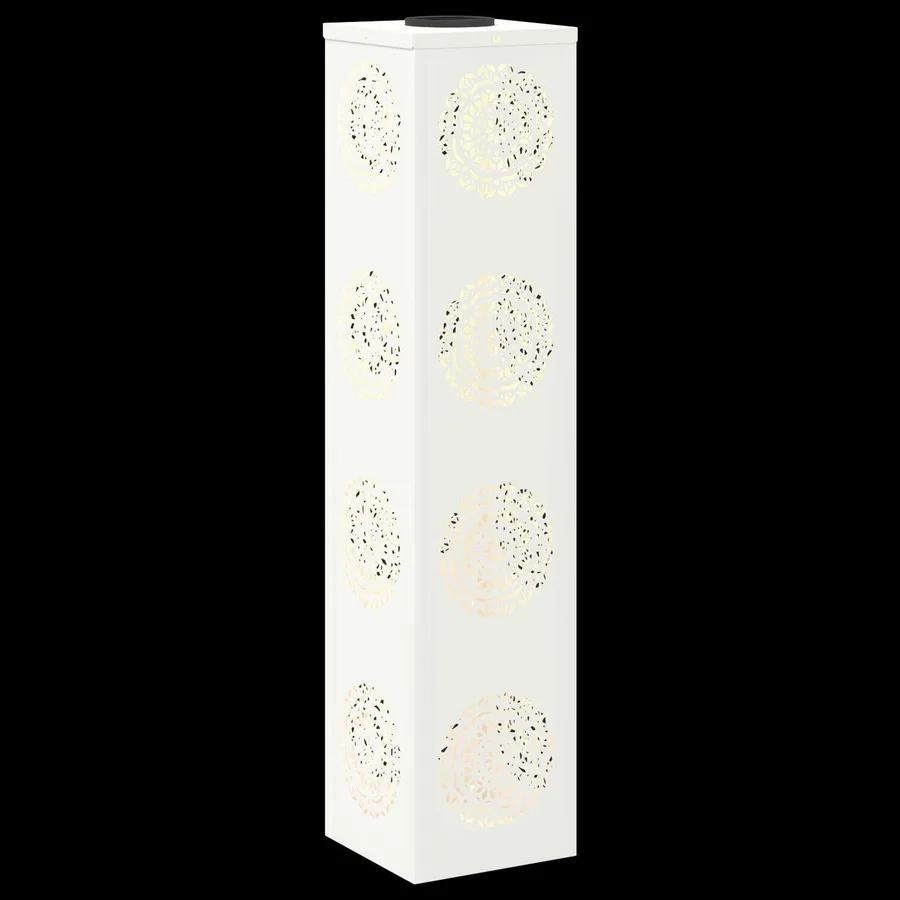 Lumière de chemin LED solaire 2 pcs Blanc chaud 18 x 18 x 80 cm - 12