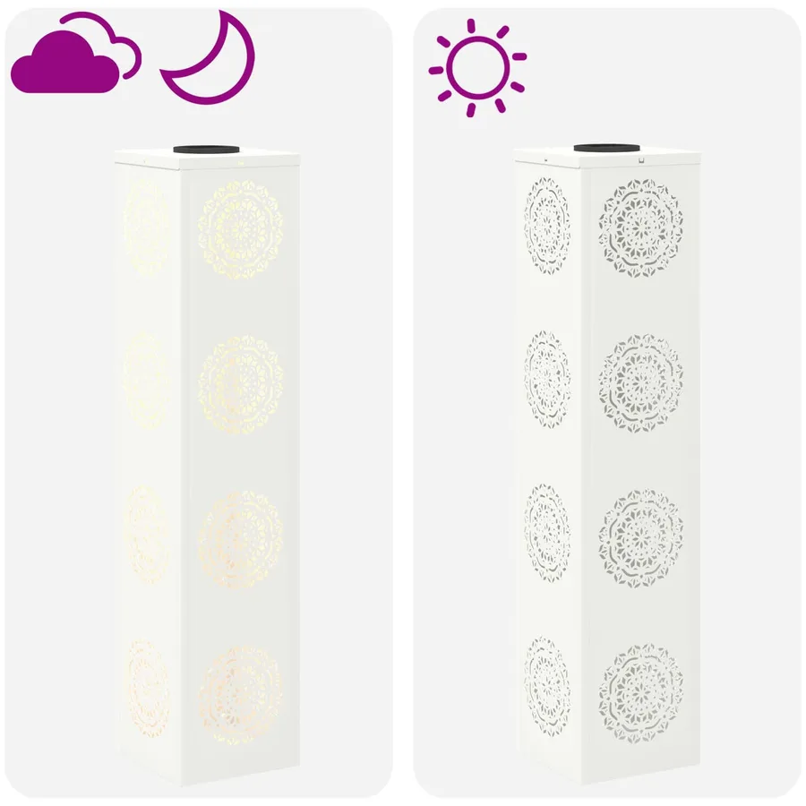 Lumière de chemin LED solaire 2 pcs Blanc chaud 18 x 18 x 80 cm - 13