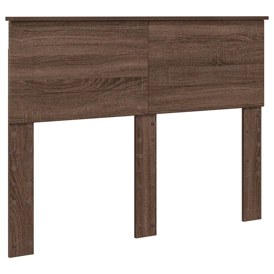 Cadre de lit Chêne brun 135 x 190 cm Bois d'ingénierie - 7