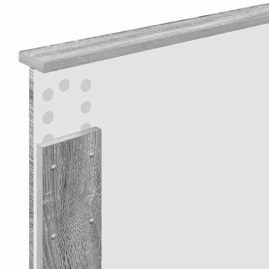 Cadre de lit Gris Sonoma 100 x 200 m Bois d'ingénierie - 12