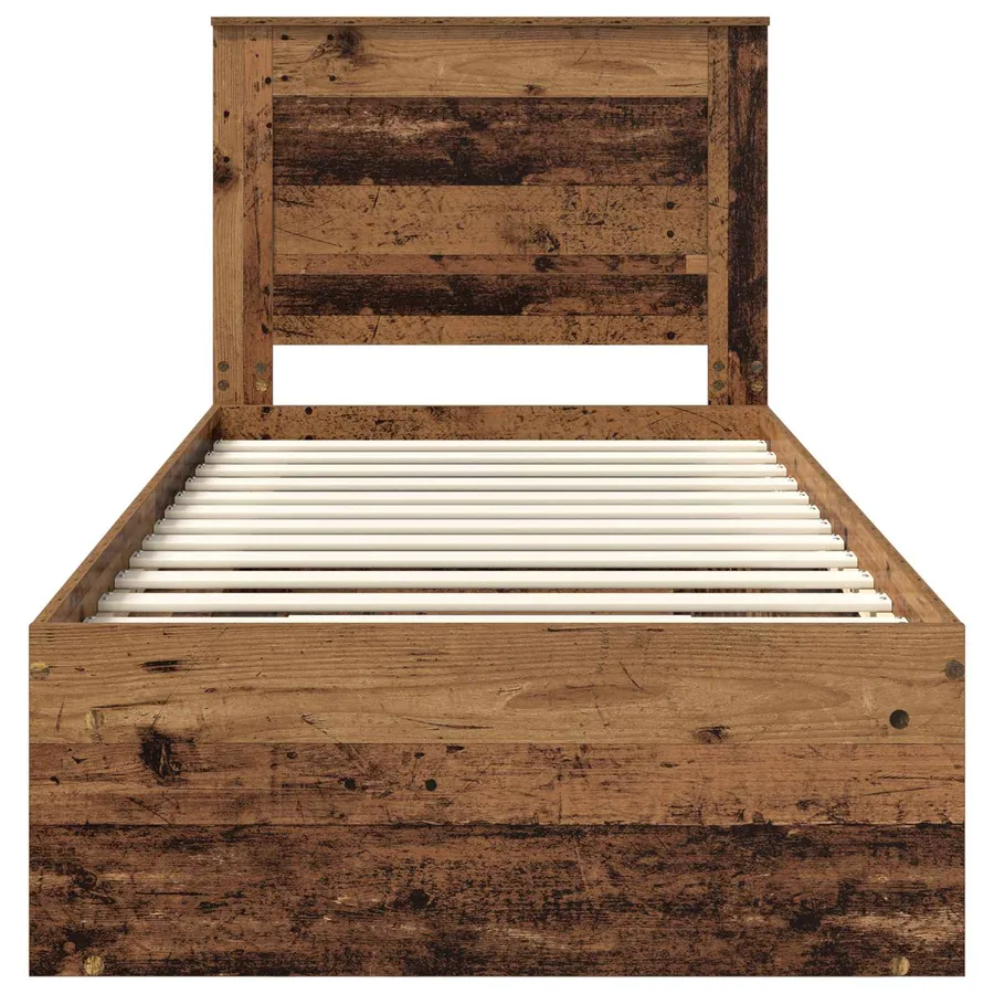 Cadre de lit Bois ancien 90 x 190 cm Pin massif - 7