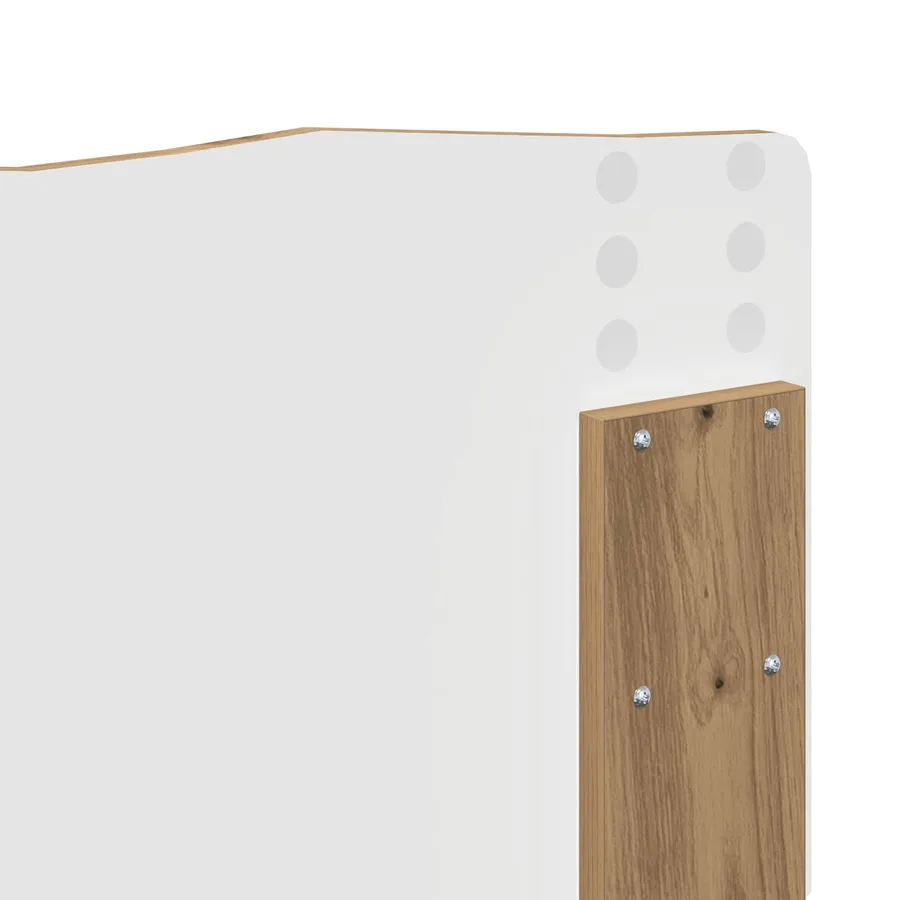 Cadre de lit Chêne artisan 150 x 200 cm Bois de pin massif - 11