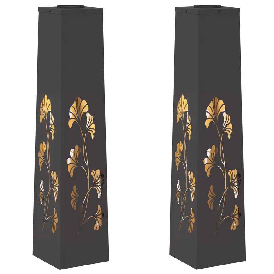 Lumière de chemin LED solaire 2 pcs Blanc chaud 18 x 18 x 80 cm - 2