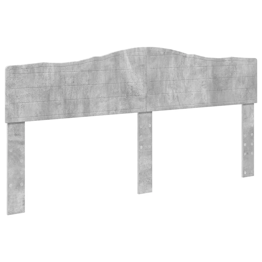 Cadre de lit Gris béton 200 x 200 cm Bois Ingénierie - 7