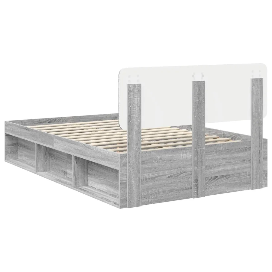 Cadre de lit Gris Sonoma 120 x 190 cm Pin massif - 9