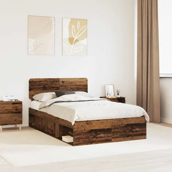 Cadre de lit Bois ancien 120 x 190 cm Pin massif