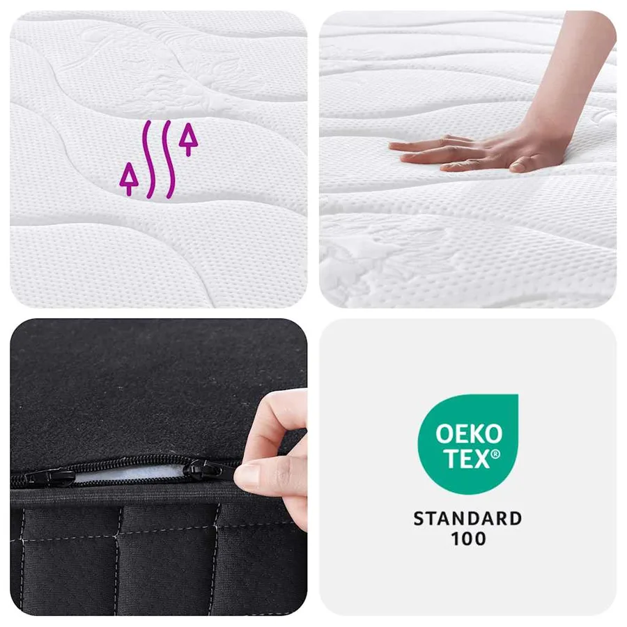 Matelas à ressorts bonnell moyen 200x200 cm - 9