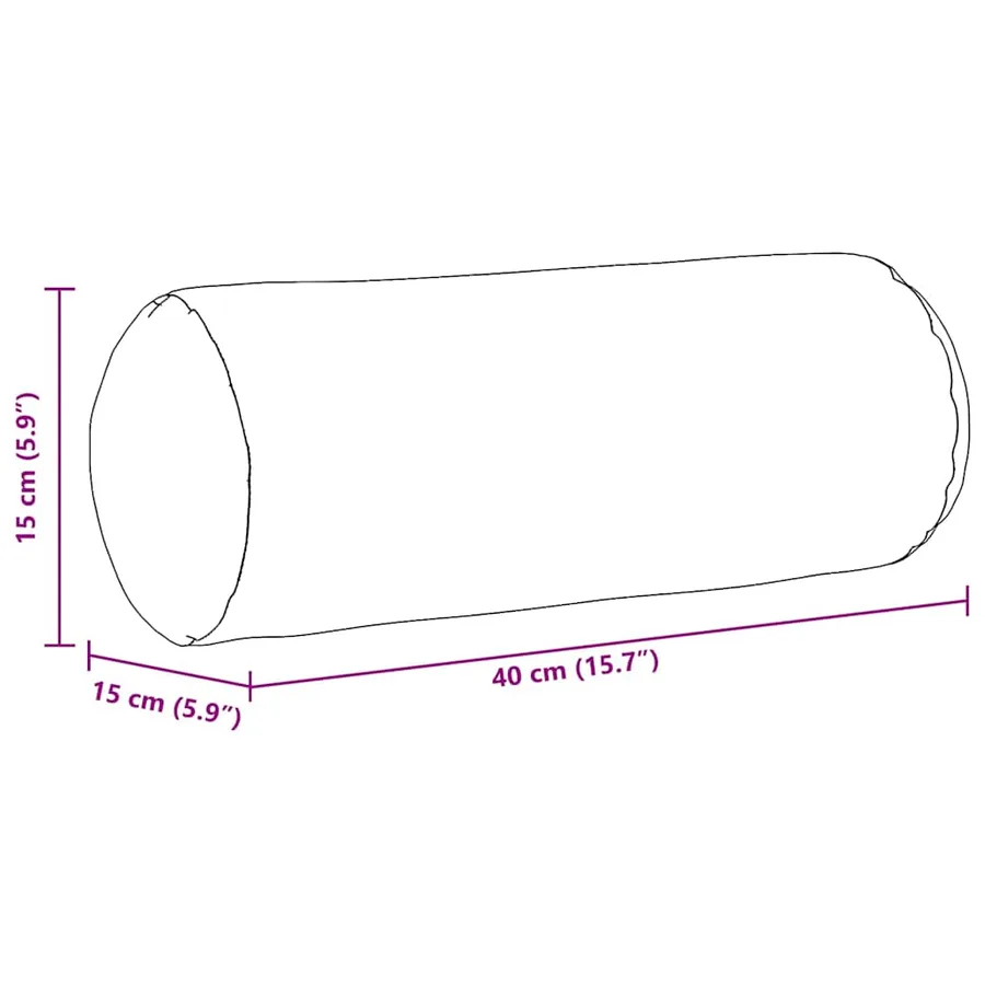 Coussins d'accent 2 pcs Vert Mer Ø 15 x 40 cm - 10
