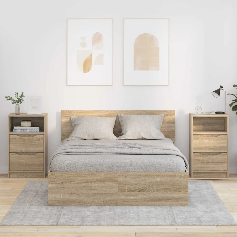 Tables de chevet 2 pcs Chêne Sonoma 40 x 30 x 467 cm