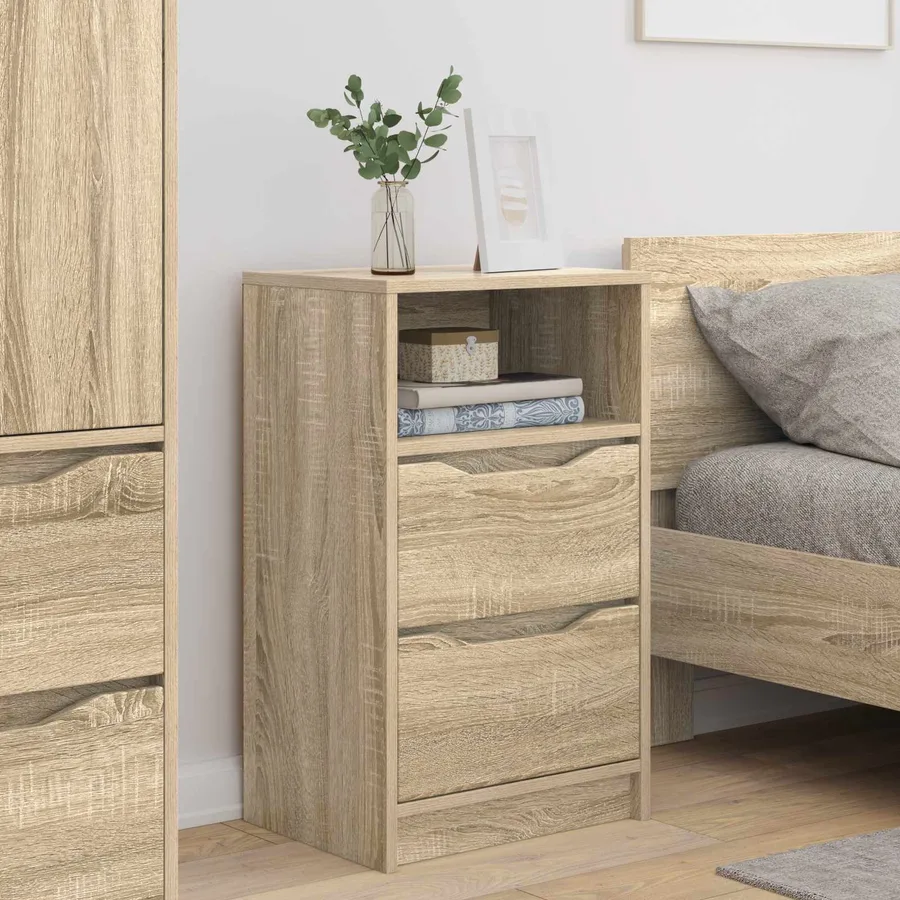 Tables de chevet 2 pcs Chêne Sonoma 40 x 30 x 467 cm - 4