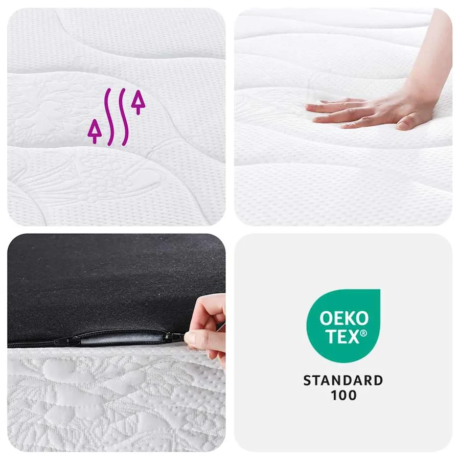 Matelas à ressorts bonnell moyen 200x200 cm - 9