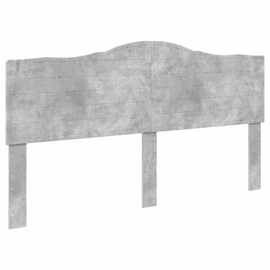 Cadre de lit Gris Béton 200 x 200 cm Bois Ingénierie - 7
