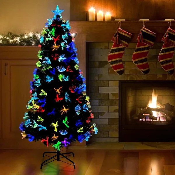 Sapin de Noël artificiel avec 120 LED Vert 120 cm PVC