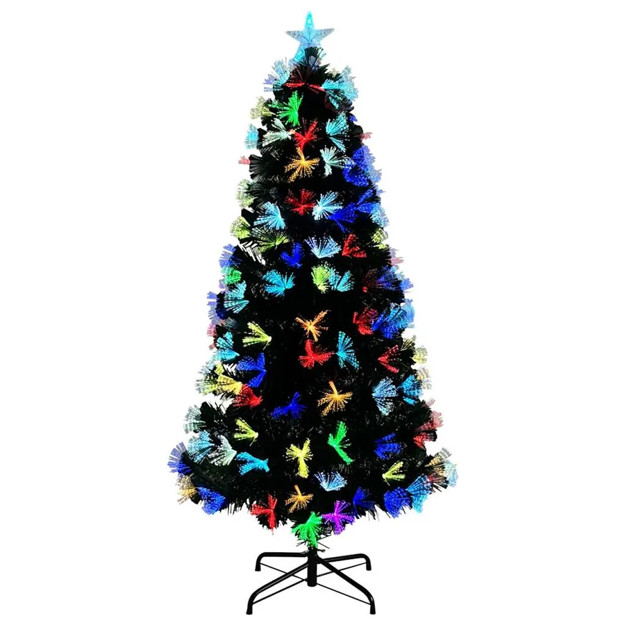 Sapin de Noël artificiel avec 120 LED Vert 120 cm PVC - 4