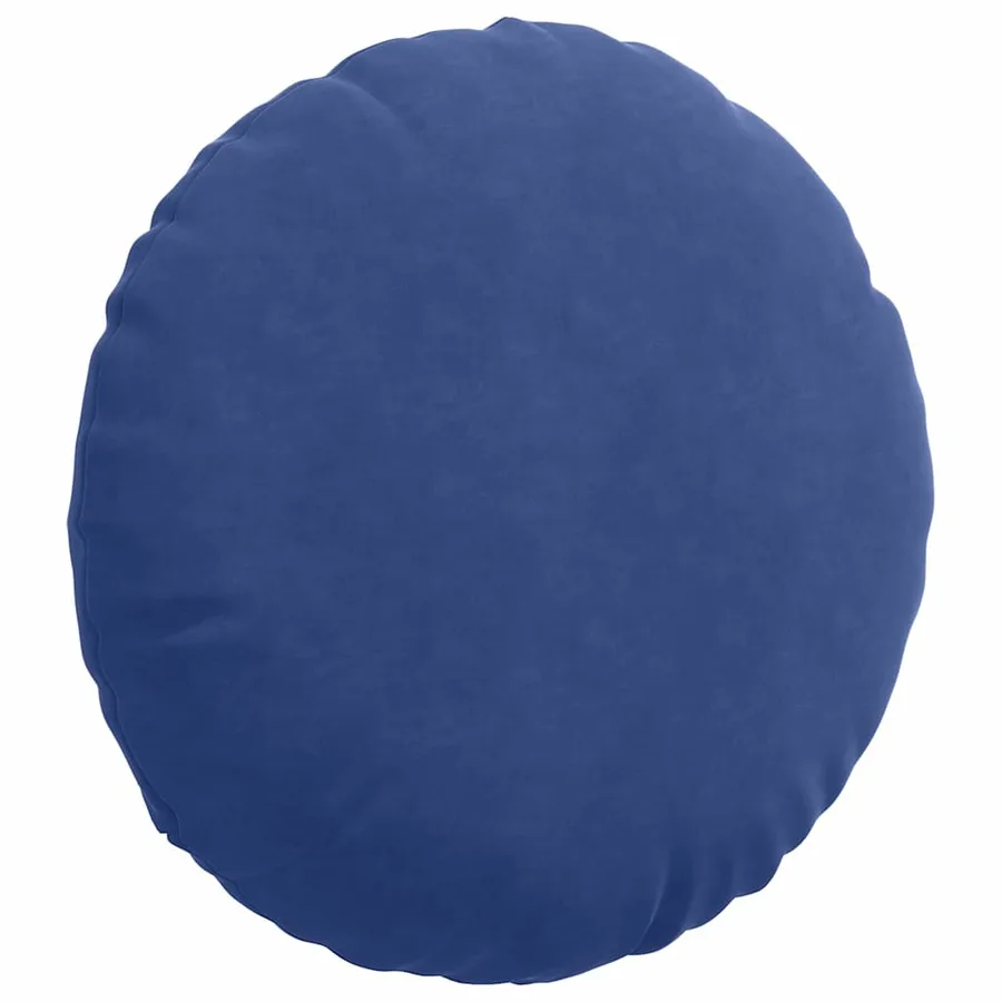 Coussins de siège 2 pcs Bleu police Ø60 x 21 cm Velours - 5