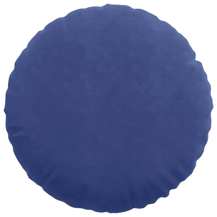Coussins de siège 2 pcs Bleu police Ø60 x 21 cm Velours - 6