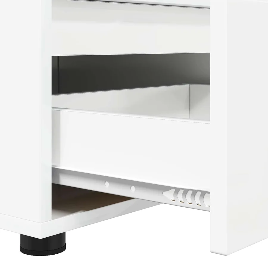 Meuble TV Blanc brillant 100 x 48 x 43 cm Bois d'ingénierie - 9