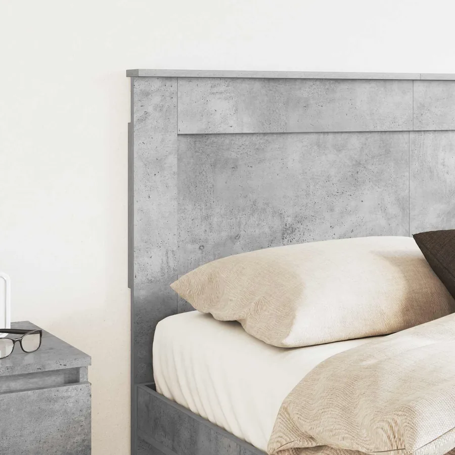 Tête de lit Gris béton 120 cm Bois d'ingénierie - 3