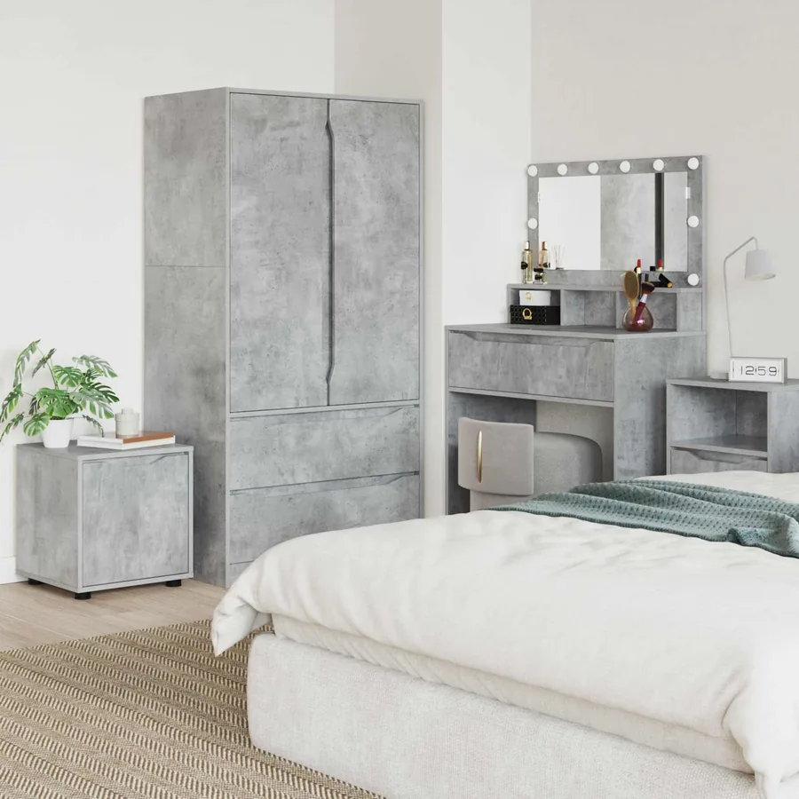 Cabinet de salle de bain Gris béton 40,5 x 40 x 44 cm